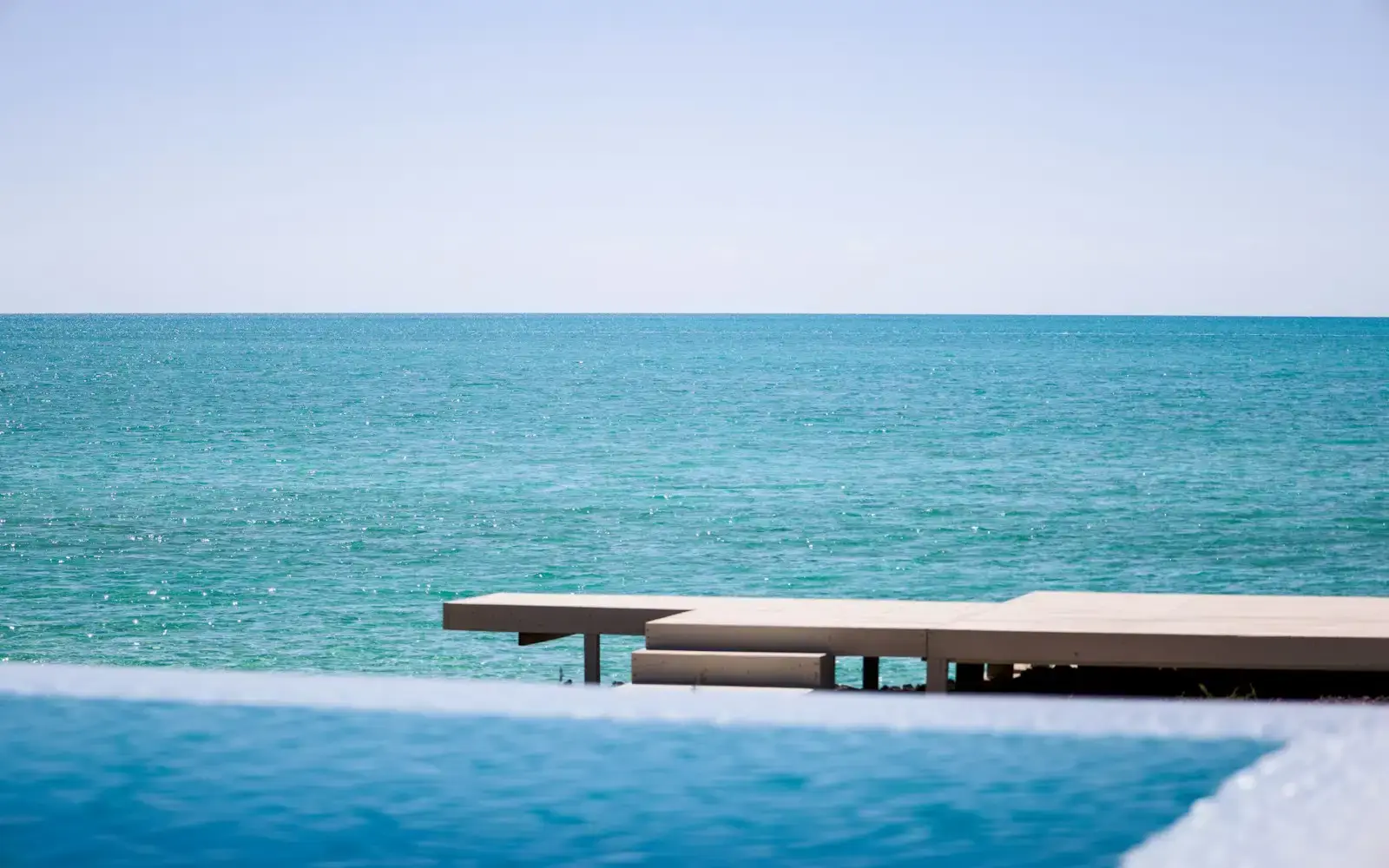 A villa with its own dock on the sea
